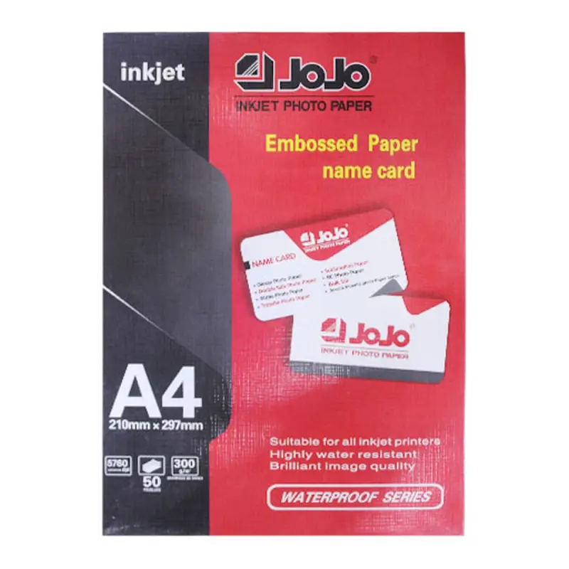JOJO 95-00001361 | Foto Kagyz A4 300 grm Tek Taraplaýyn Teksturaly 50 Sany