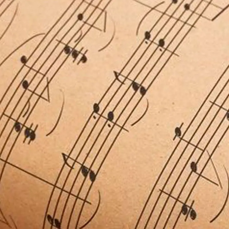 BK BK-00085545 | Kraft Wrapping Paper 70x100 cm Musical Notes