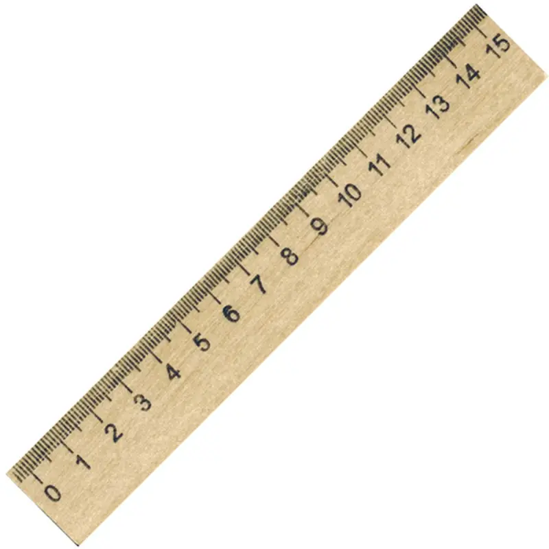 Unbranded 00-00000628 | Wooden Ruler 15 cm
