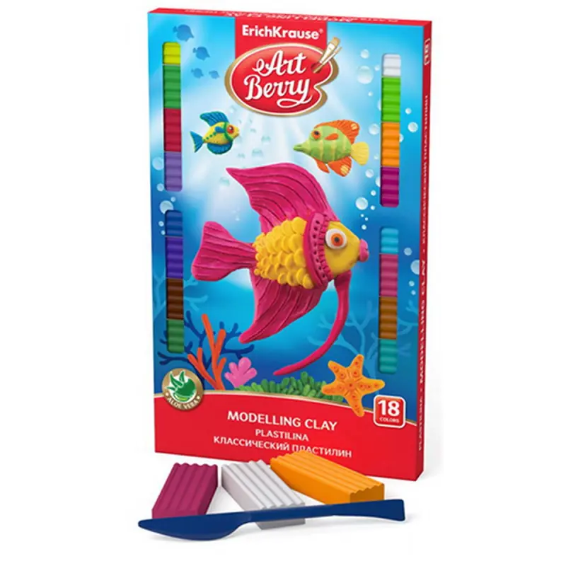 ErichKrause BK-00049401 | Plastilin 18 reňk Aloe Vera 324g