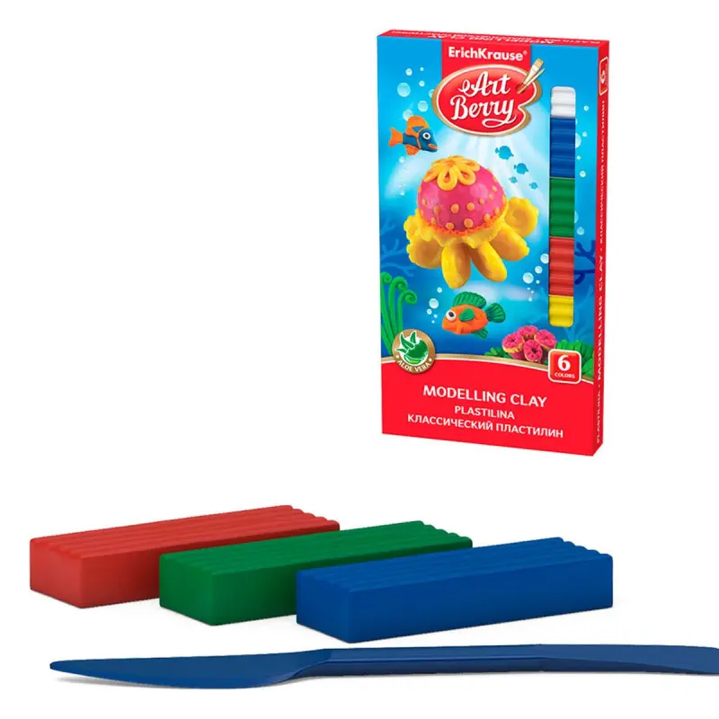 ErichKrause BK-00049406 | Modeling Clay 6 Colors with Aloe Vera 108g