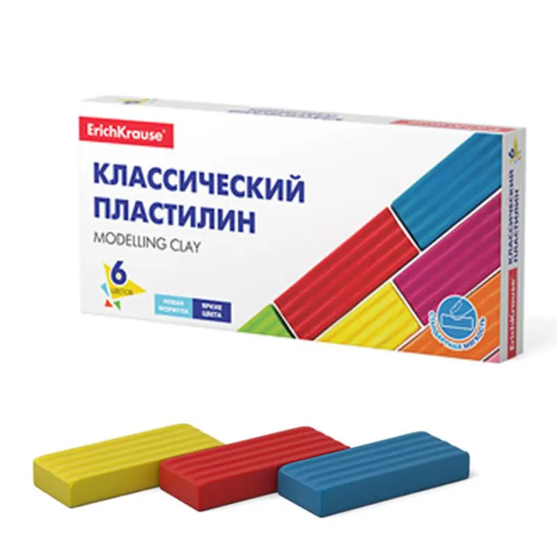 ErichKrause BK-00049402 | Klassiki plastilin 6 reňk 96g