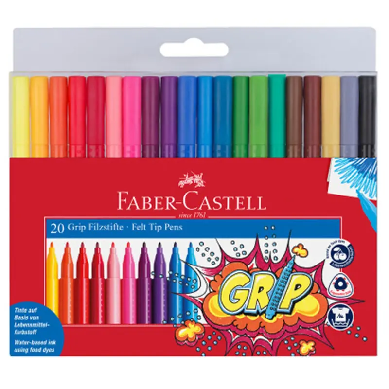 Faber Castell BK-00091752 | Felt Tip Markers 20 Colors