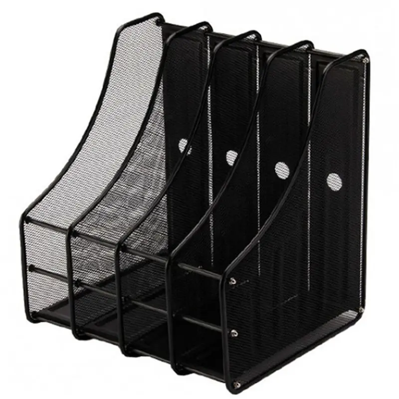UP UP-00010084 | Vertical Metal Mesh File Tray 4 Compartments