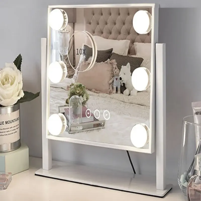 JX543 BK-00096483 | Table Mirror with LED Lighting 6 LEDs