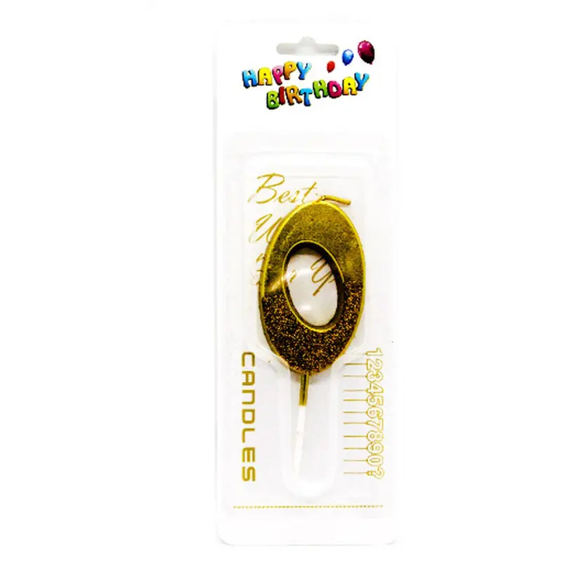 Свечи-цифры BK-00050996 | "0" sanyly altyn şöhleli şemçe