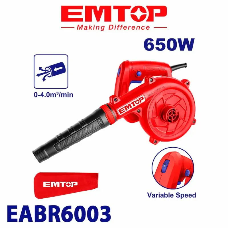 Emtop EABR6003 | Воздуходувка 650Вт Мощная