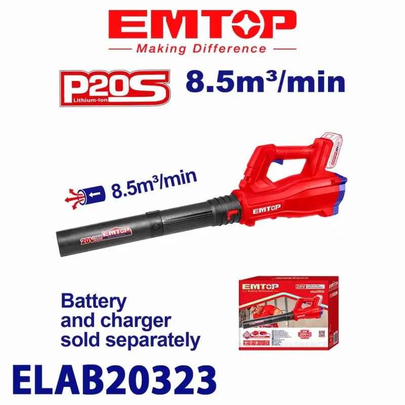 Emtop ELAB20323 | Simsiz Howa Üfleýji 20V 8,5 m³/min
