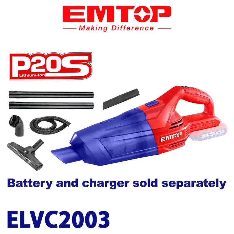 Emtop ELVC2003 | Cordless Vacuum Cleaner 20V 0.7L