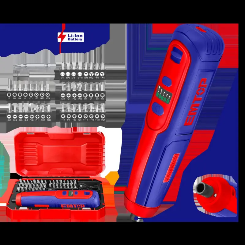 Emtop ECSR0403 | Mini Cordless Screwdriver Set 4V