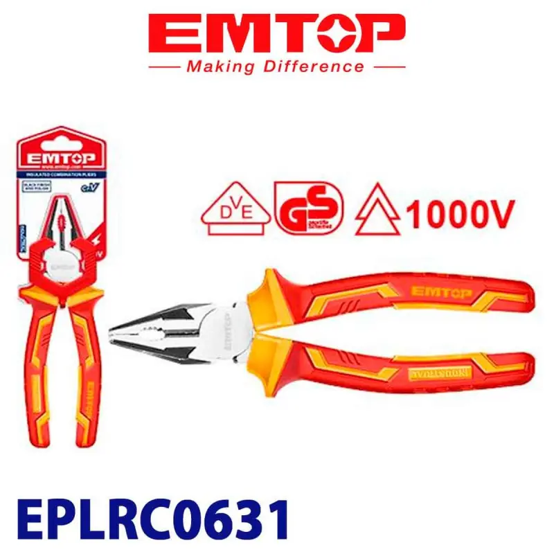 Emtop EPLRC0631 | Изолированные плоскогубцы 1000В 160мм