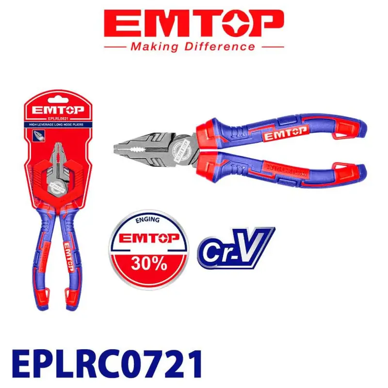 Emtop EPLRC0721 | Комбинированные плоскогубцы 180 мм Cr-V сталь