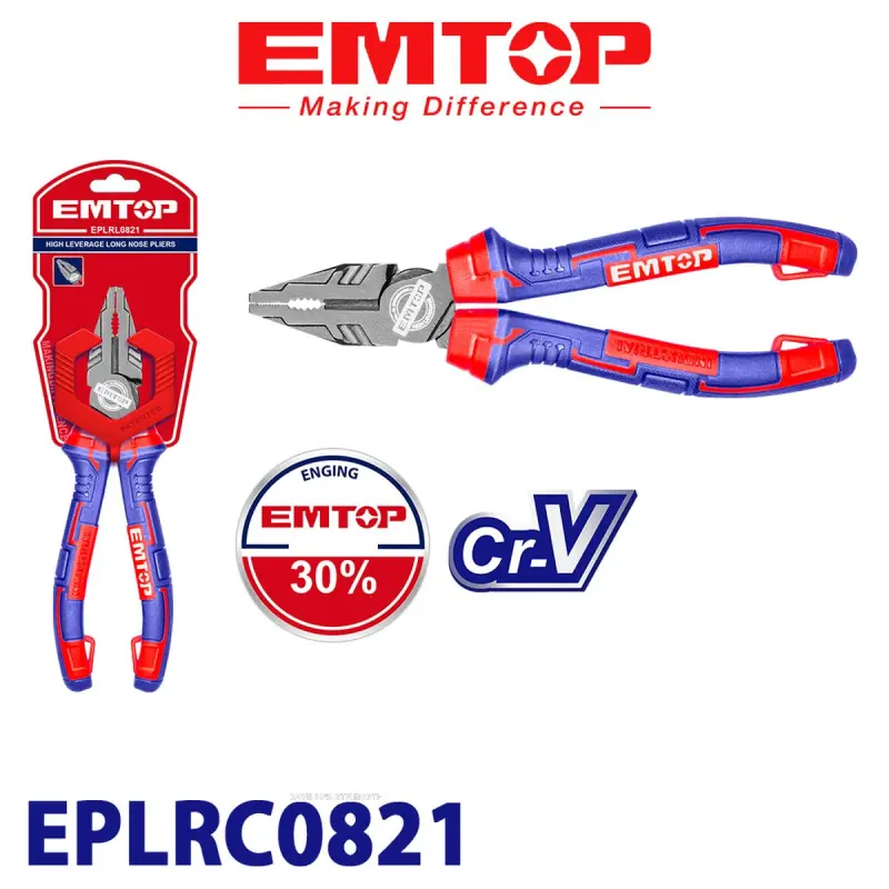 Emtop EPLRC0821 | Pliers Cr-V 200mm Heavy Duty