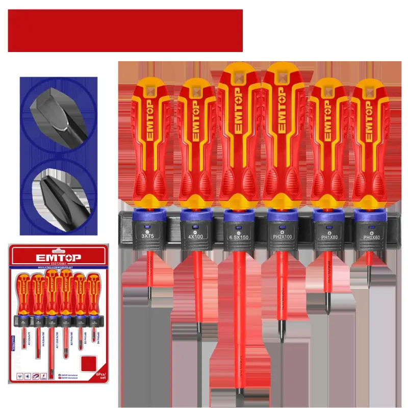 Emtop ESSTJS061 | Набор изолированных отверток 6шт 1000В