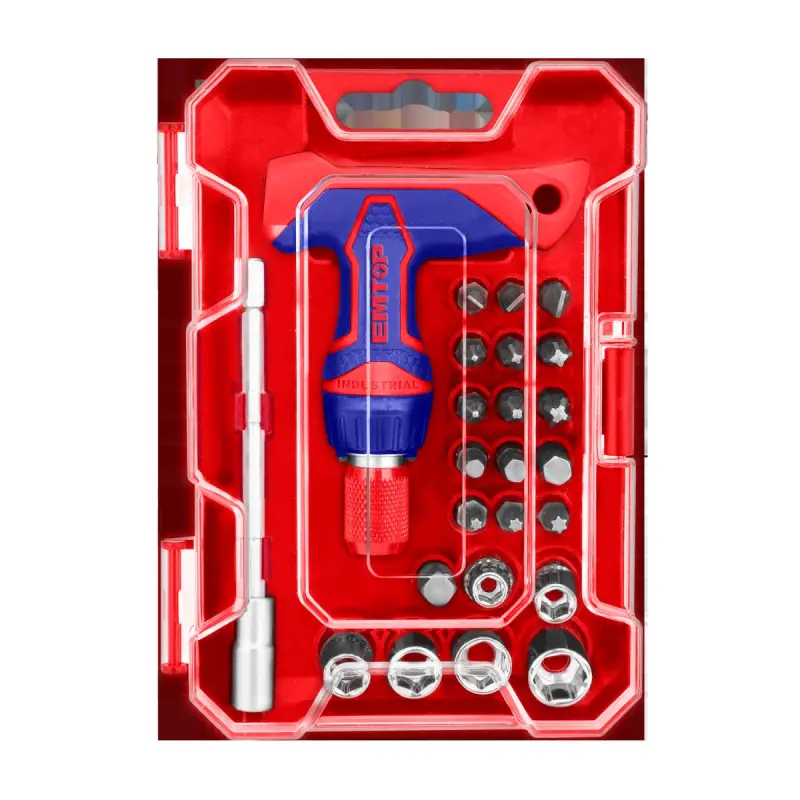 Emtop EBST02402 | Набор торцевых ключей 24 предмета хром-ванадий