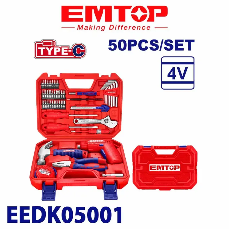 Emtop EEDK05001 | Набор ручных инструментов 50 предметов