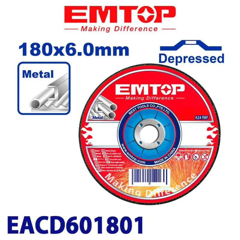 Emtop EACD601801 | Metall kesýän disk 180x6.0mm