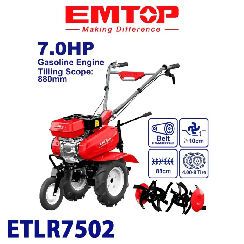 Emtop ETLR7502 | Motoblok 880mm giňligi bilen