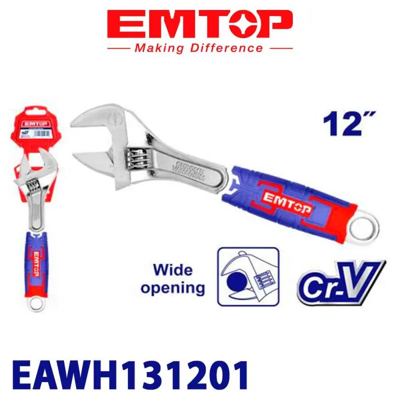 Emtop EAWH131201 | Açylýan Açar Cr-V 300mm Agyr Şertler üçin