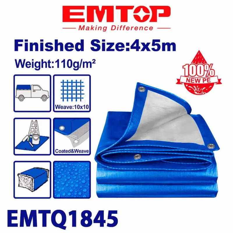 Emtop EMTQ1845 | Gurluşyk tenty 4x5m ýokary hilli polietilen