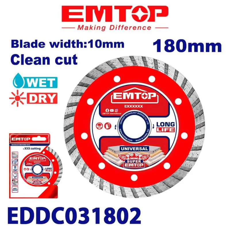 Emtop EDDC031802 | Almaz Beton Kesiji Disk 180x22,2mm