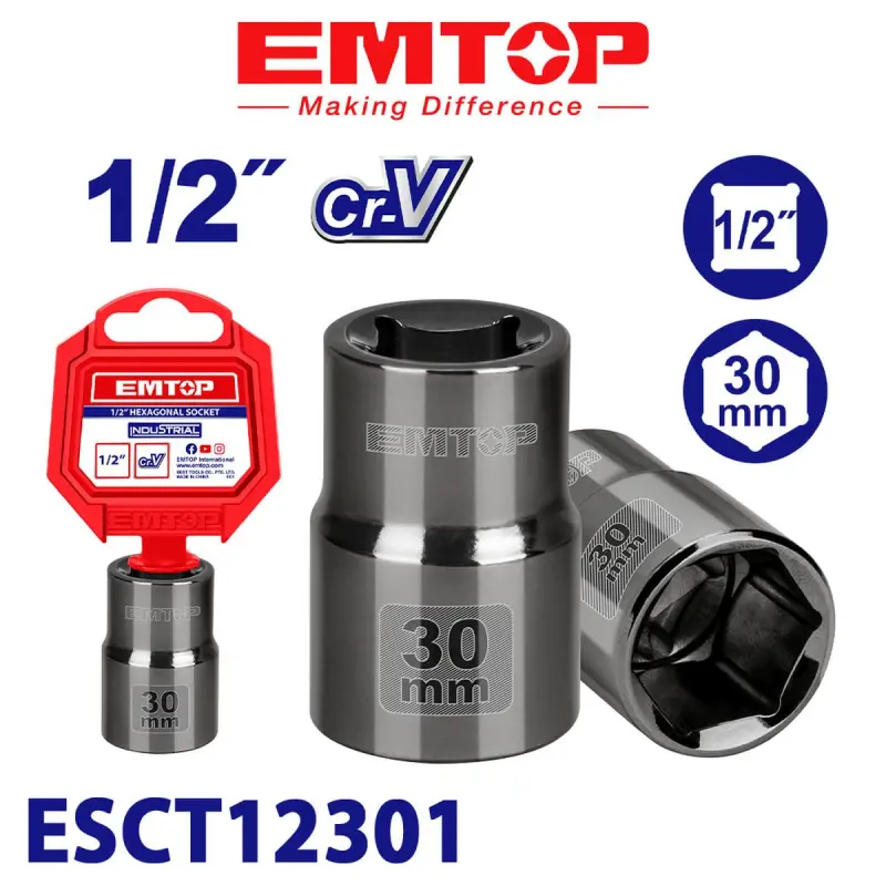 Emtop ESCT12301 | 1/2 Rozetka 30mm Berk Polat