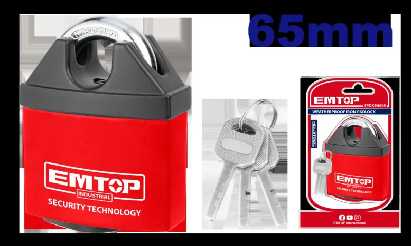Emtop EPDKP6505 | Padlock 65mm All-Weather Security