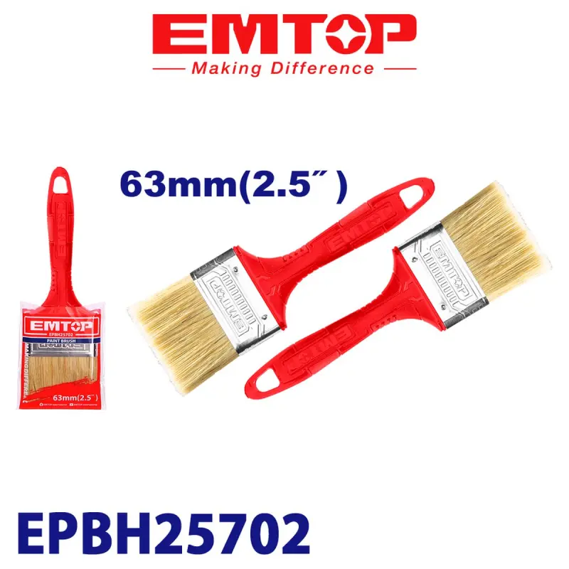 Emtop EPBH25702 | Кисть малярная 2.5r износостойкая щетина