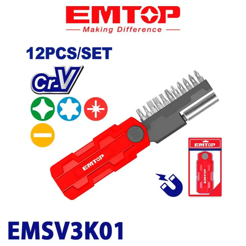 Emtop EMSV3K01 | Bit Set 11 pcs 25 mm