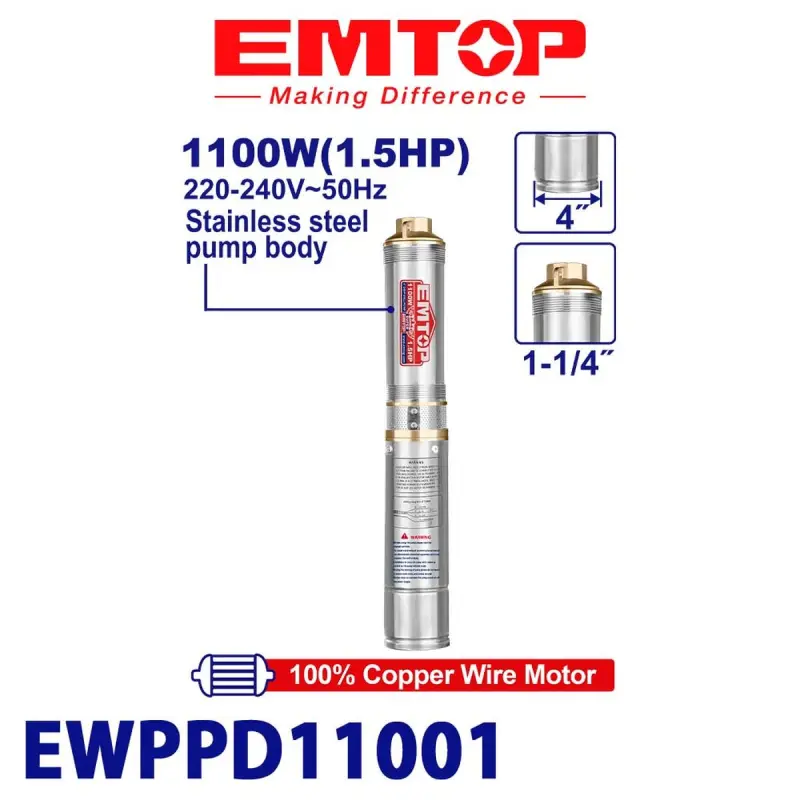Emtop EWPPD11001 | Çuň Suw Nasosy 6,0 m³/h
