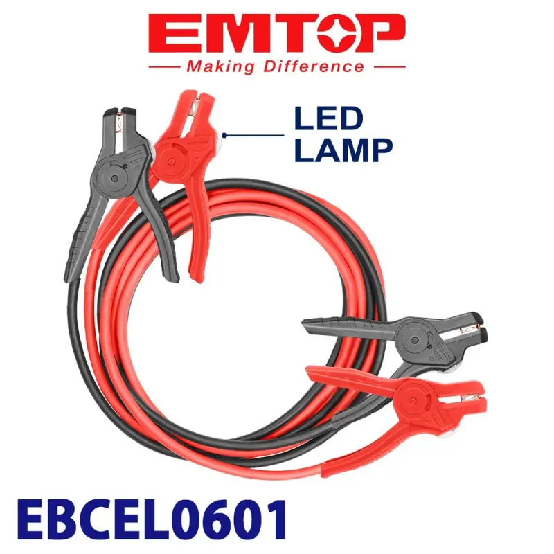 Emtop EBCEL0601 | Пусковые провода 3м 600А с LED индикатором