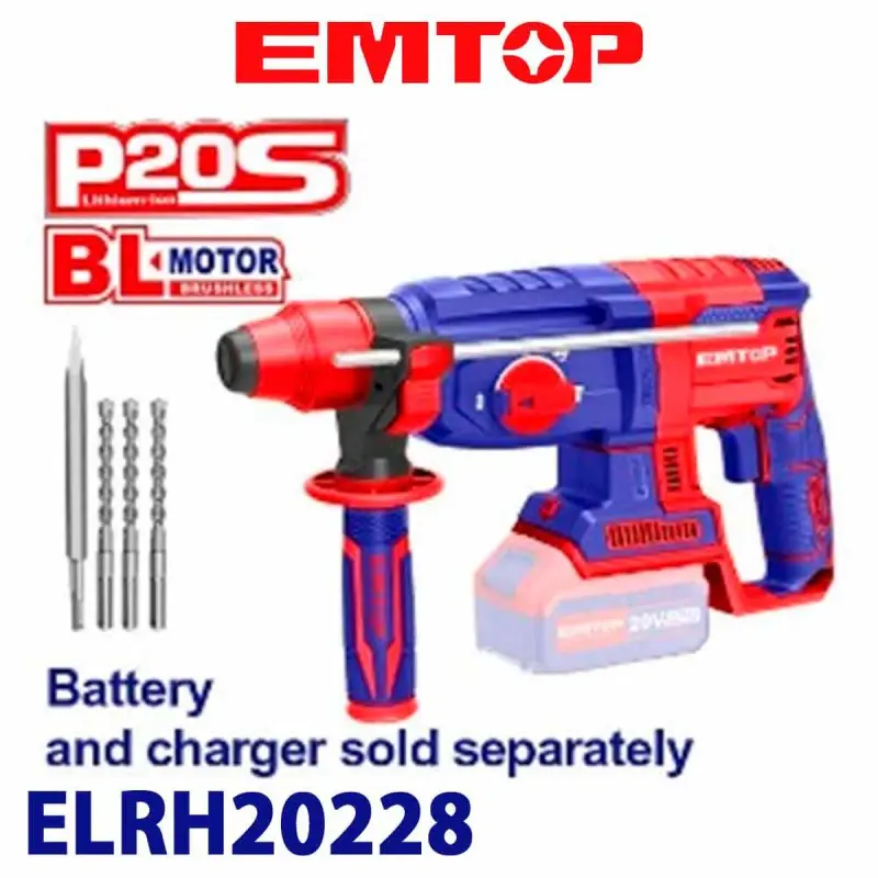 Emtop ELRH20228 | Perforator 20V BL 26mm SDS-Plus