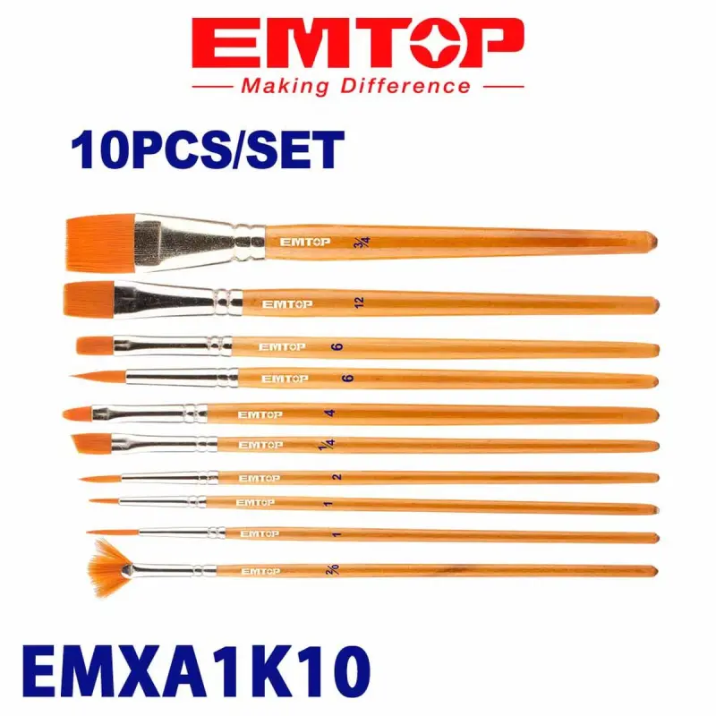 Emtop EMXA1K10 | Artist Brush Set 10 pcs