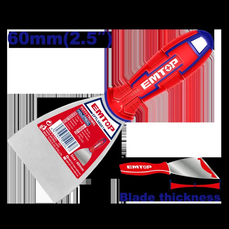 Emtop EPTL06001 | Putty Knife 63 mm Stainless Steel Blade