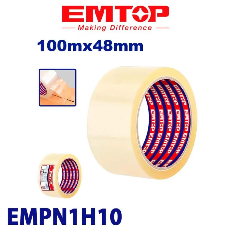 Emtop EMPN1H10 | Упаковочная лента 100м x 48мм