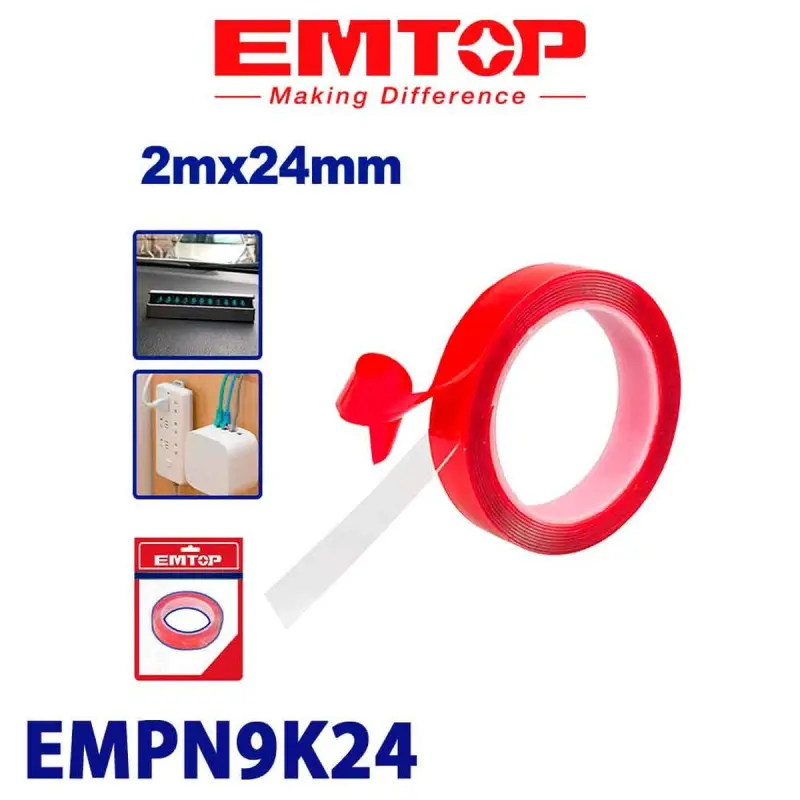 Emtop EMPN9K24 | Двусторонний скотч 2м x 24мм