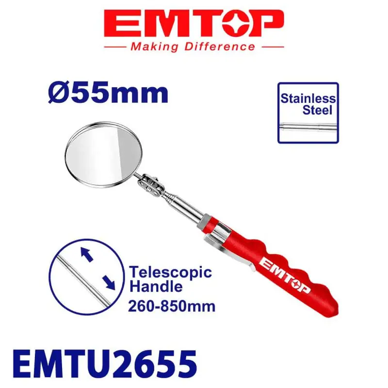 Emtop EMTU2655 | Teleskop aýna uzalýan hrom örtükli