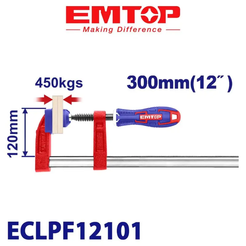 Emtop ECLPF12101 | Тиски 120x300 мм усиленные