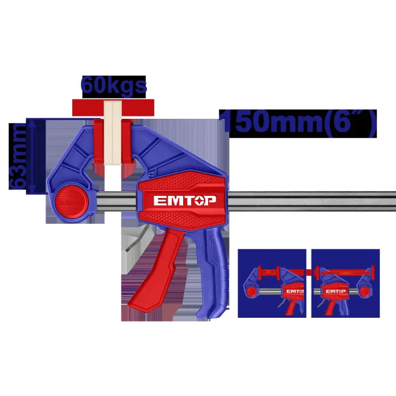 Emtop ECLPQ60101 | Pistolet Gysgyç 63x150mm Güýçli