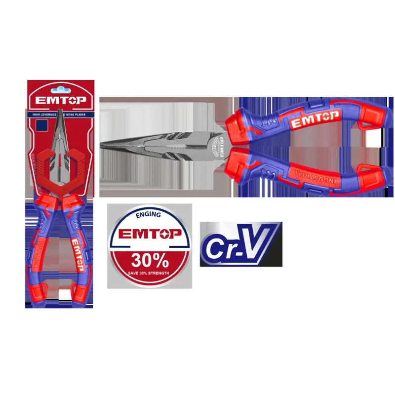 Emtop EPLRL0621 | Long Nose Pliers Cr-V 160mm