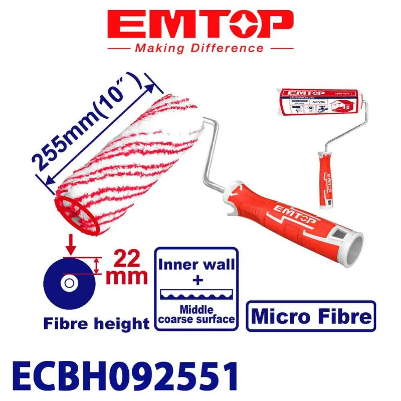 Emtop ECBH092551 | Micro Fibre Roller 255mm