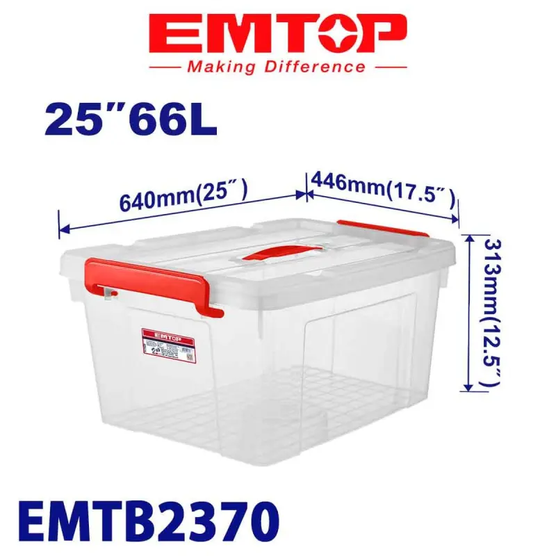 Emtop EMTB2370 | Пластиковый ящик для хранения 66 л