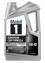 Mobil 1 Advanced Full Synthetic Motor Oil 0W-40 4.73L