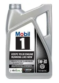 Mobil 1 Advanced Full Synthetic Motor Oil 5W-30 4.73L