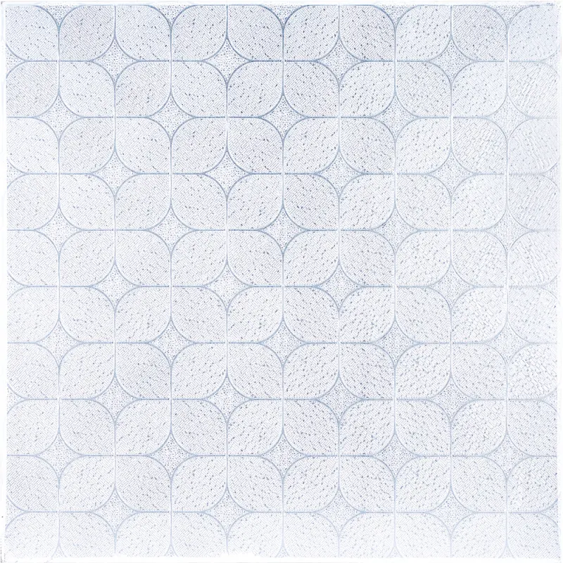 238-S Kümüş ýaprak | Suspended Ceiling Panels Vinyl-Coated Water-Resistant 7 mm