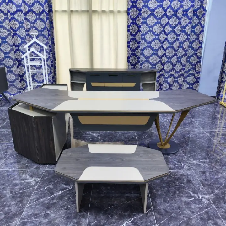 Konfull July | Office Furniture Set Desk, Coffee Table, Cabinet