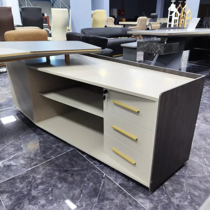 Konfull July | Office Furniture Set Desk, Coffee Table, Cabinet
