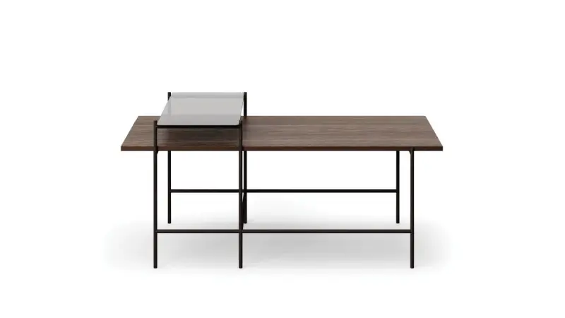 ARMIN 3200420387 | Coffee Table Glass & Wood Mid Size