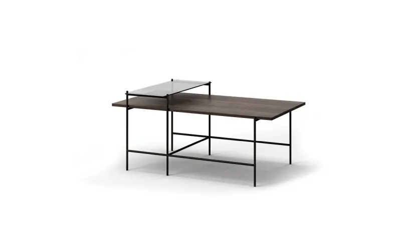 ARMIN 3200420387 | Coffee Table Glass & Wood Mid Size