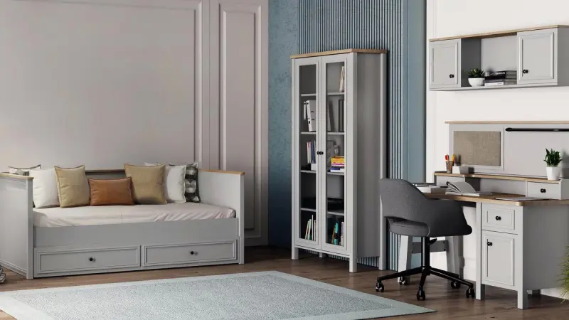 MARTHA 55243 | Glass Bookcase Office Shelf Modern Design